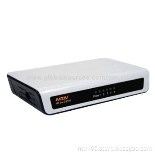 Gigabit Unmanaged Desktop 5 ports Switch with Auto-Negotiation and Auto MDI/MDIX